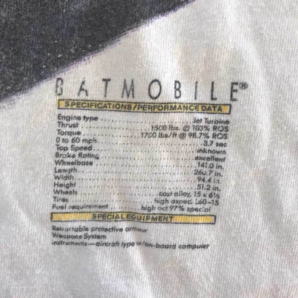 Vtg 80s DC Comics 1989 Batman Batmobile T Shirt S… - image 5