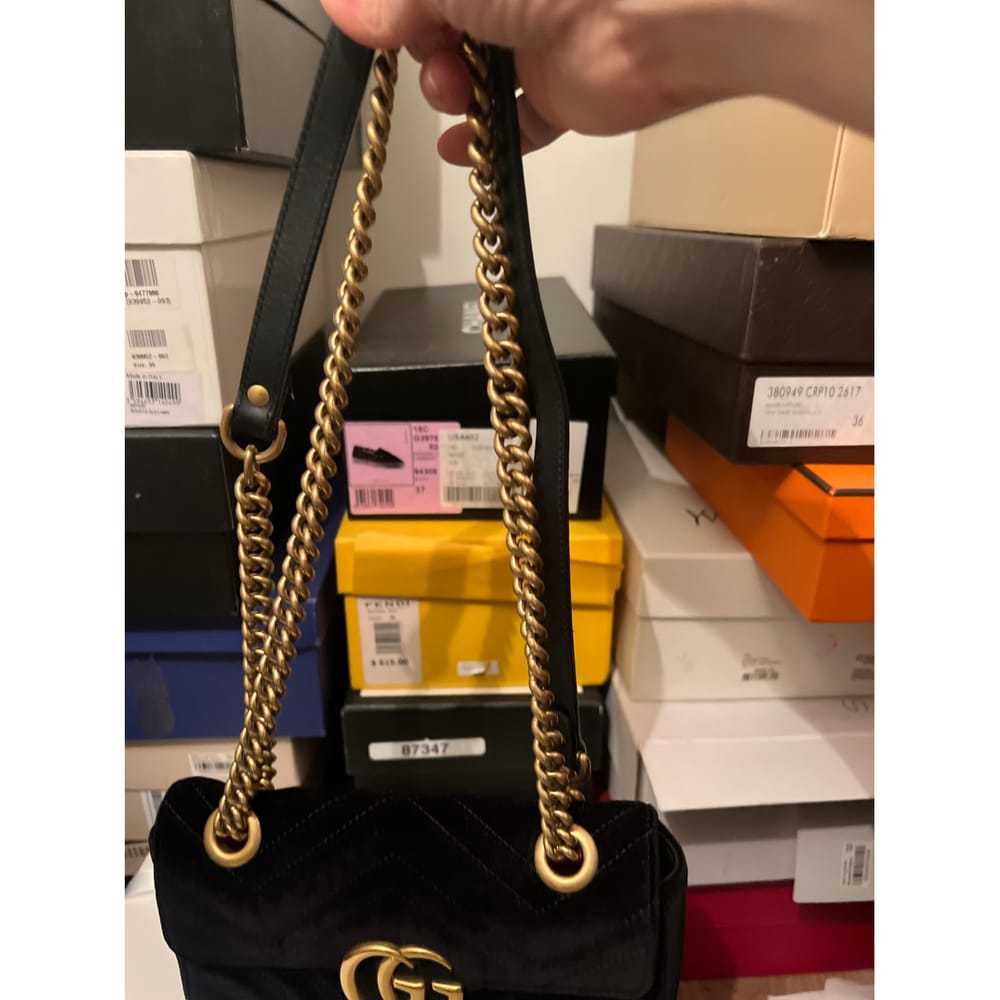 Gucci Gg Marmont Chain Flap velvet crossbody bag - image 8