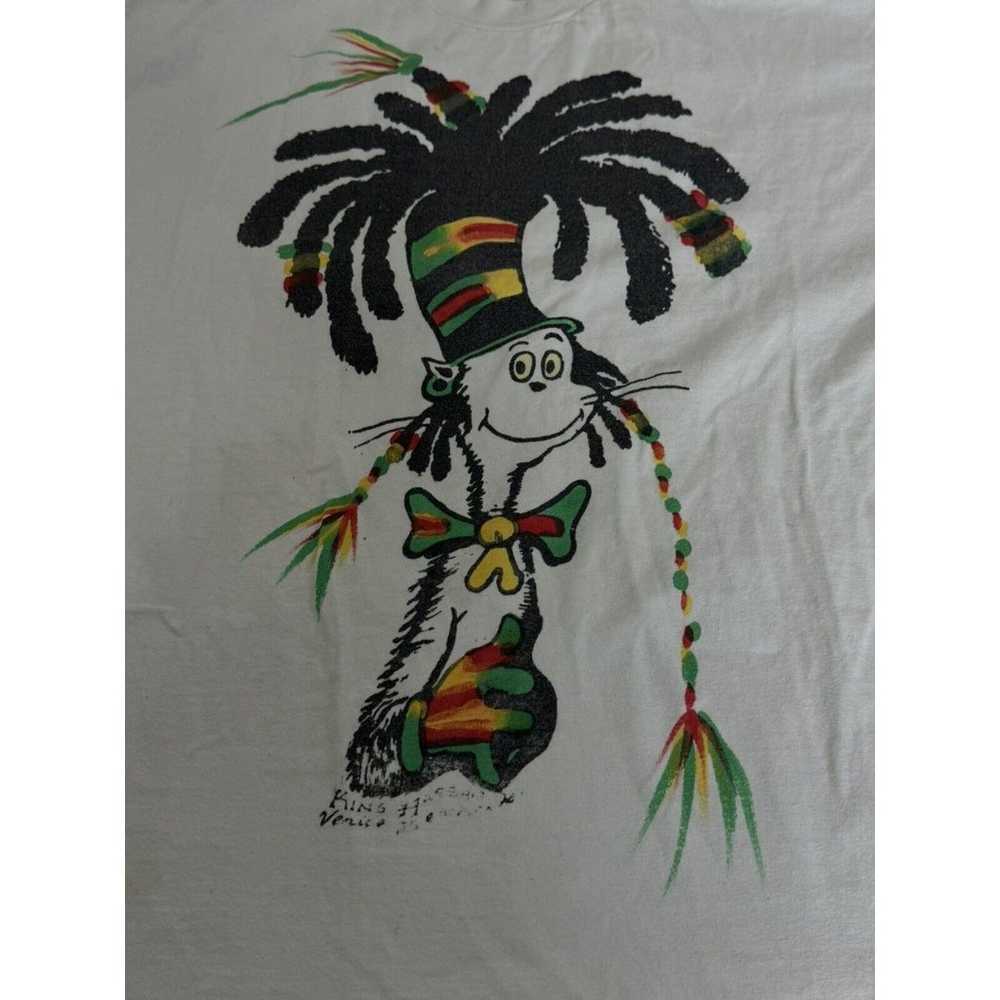 Dr Seuss Cat In Hat Rastafari White Single Stitch… - image 2