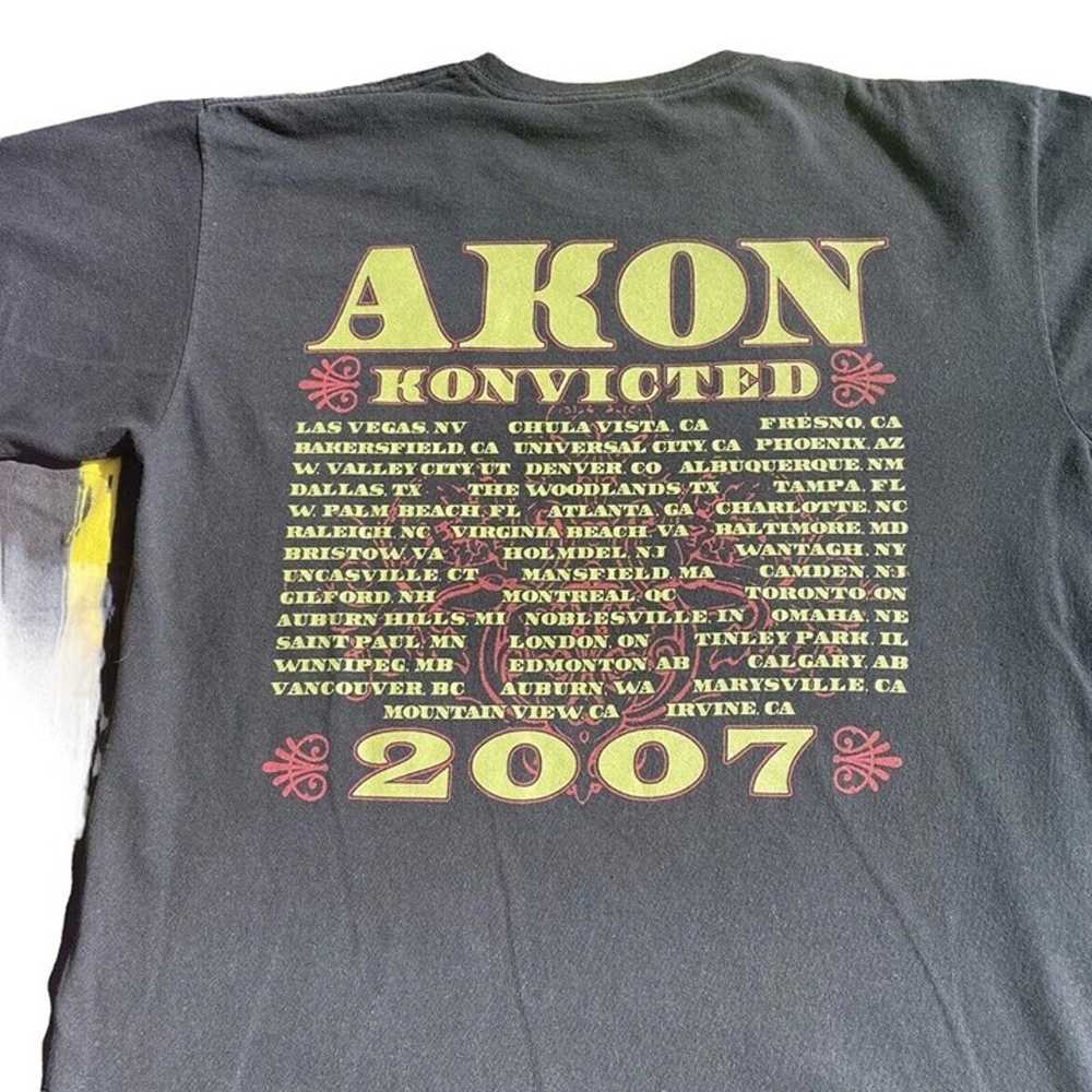 2007 Akon Konvicted Album Tour Promo T Shirt Size… - image 4