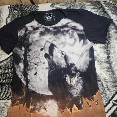 Son's Of Heroes Wolf Howling At The Moon T-shirt … - image 1