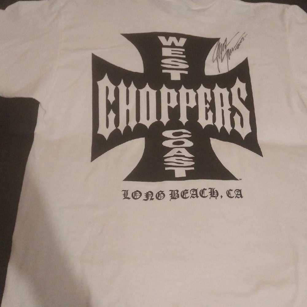West Coast Choppers T shirt (L) signed by Jesse J… - image 1