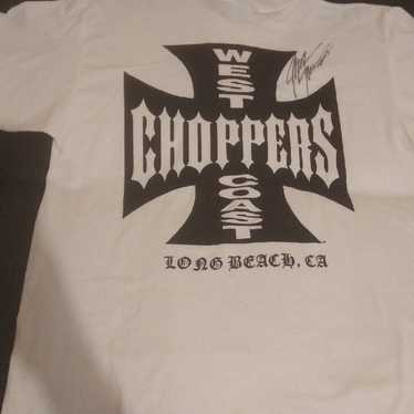 West Coast Choppers T shirt (L) signed by Jesse J… - image 1