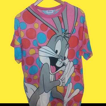 1993 Flirtz Warner Bros. Bugs Bunny AOP Graphic T… - image 1