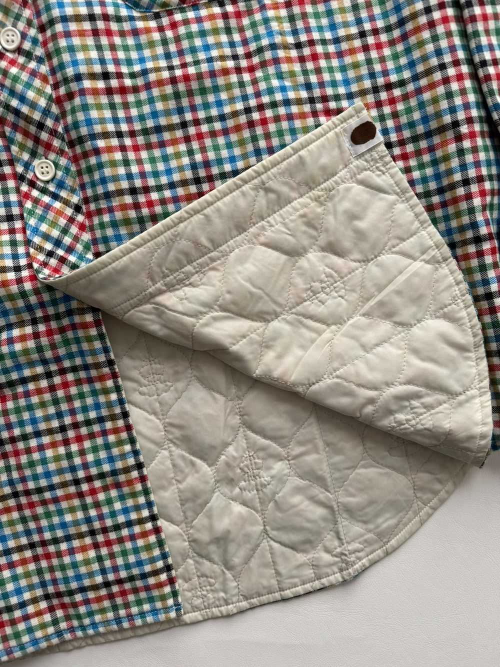 Bape × Vintage Quilted Plaid Button Up Shirt - image 3