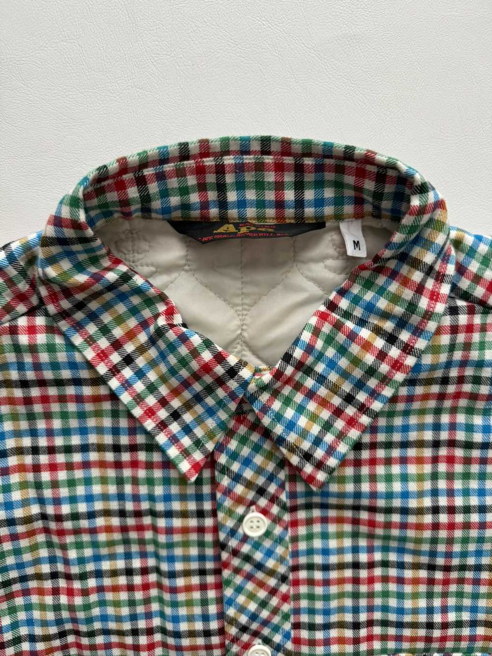 Bape × Vintage Quilted Plaid Button Up Shirt - image 5