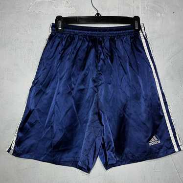Rare Vintage 90s Adidas Soccer Shorts Nylon Silky Black White