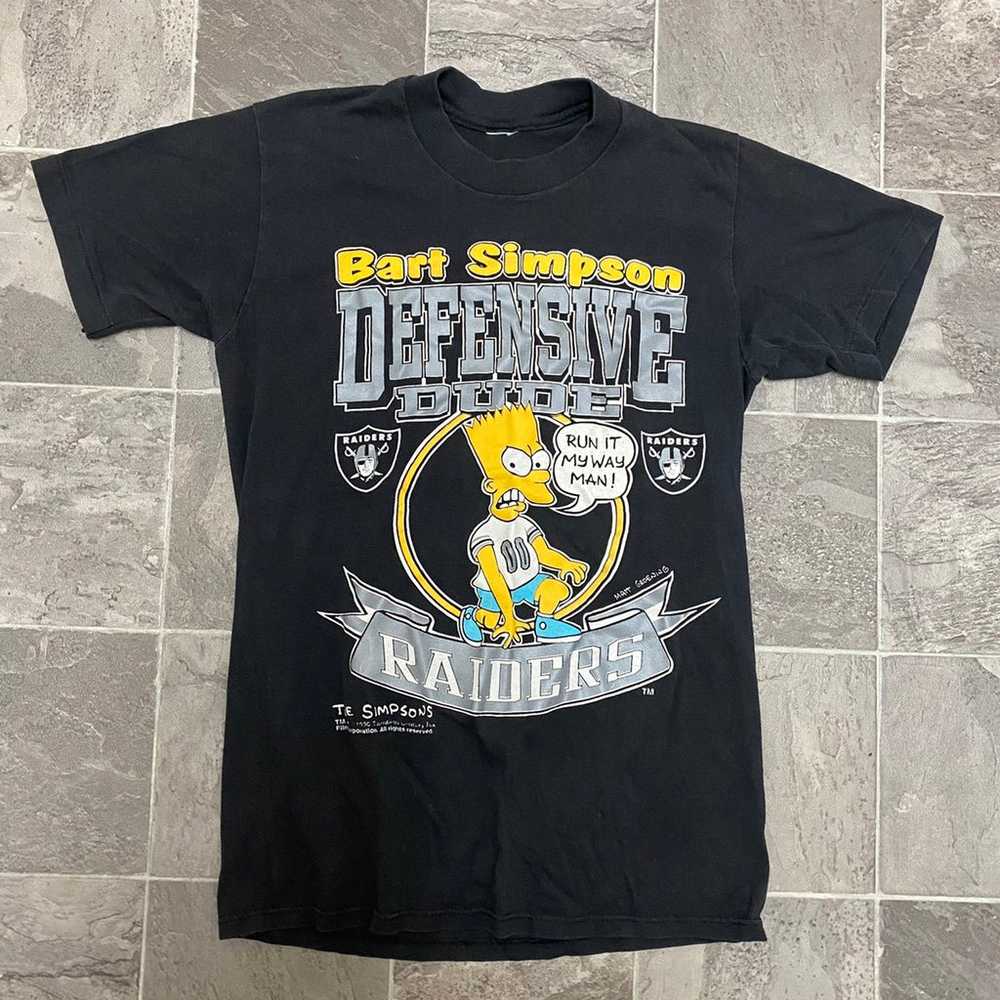 Mens Vintage 90s Bart Simpson Defensive Dude LA R… - image 1
