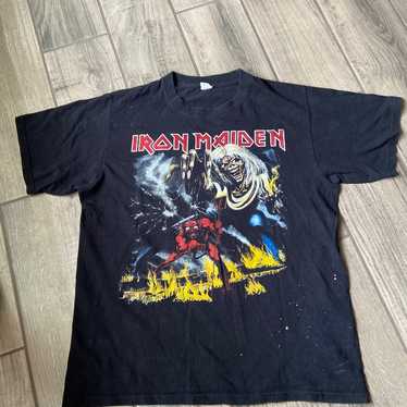 Vintage iron maiden number of the beast shirt