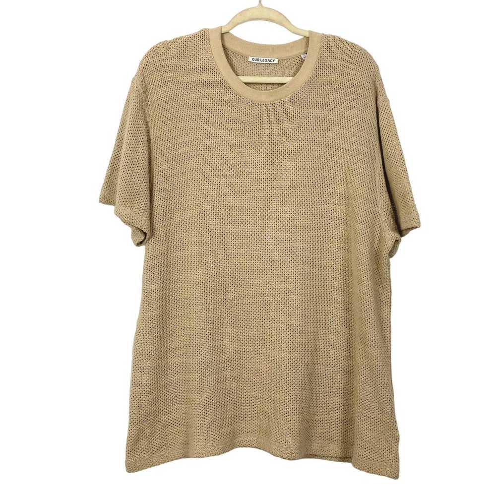 OUR LEGACY Box Tshirt in Beige Rope Weave - image 2