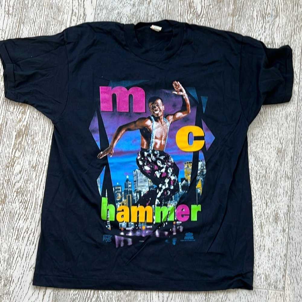 shirt MC Hammer 1991 black T-shirt size extra-lar… - image 1