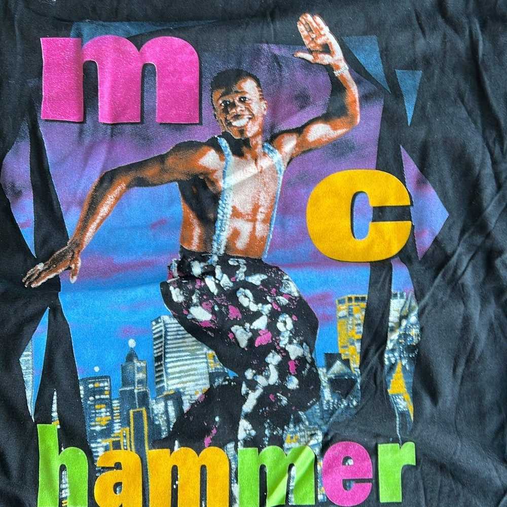 shirt MC Hammer 1991 black T-shirt size extra-lar… - image 3