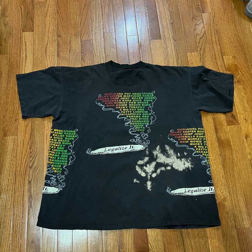 1993 Fashion Victim leagalize weed shirt XL - image 1