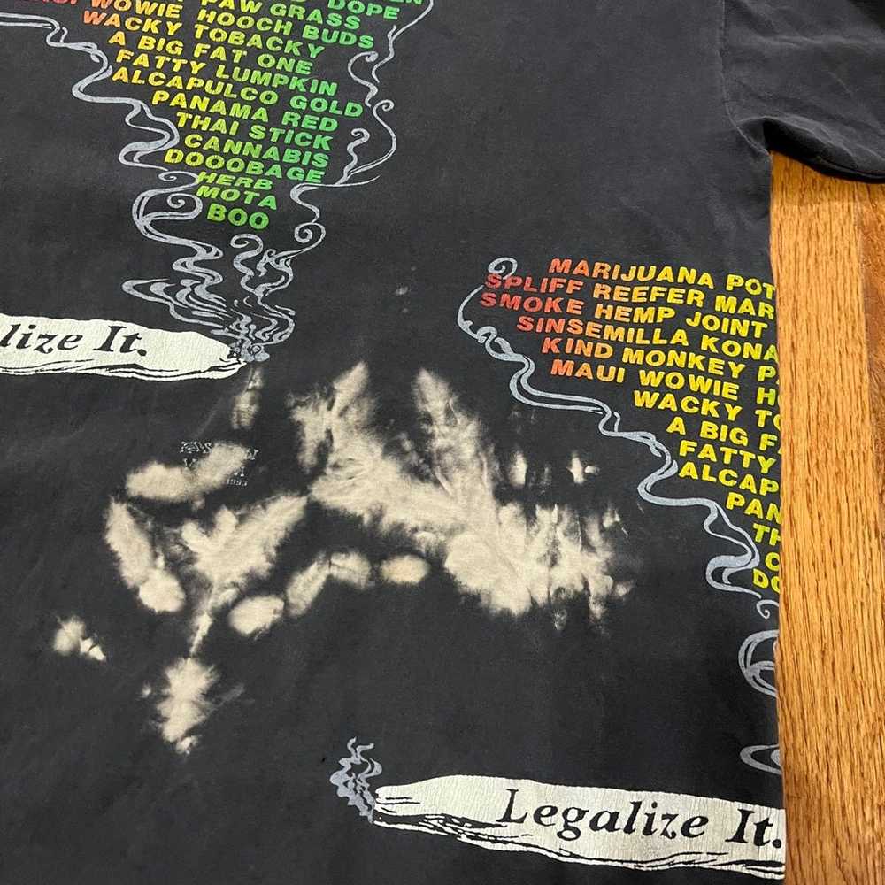1993 Fashion Victim leagalize weed shirt XL - image 3