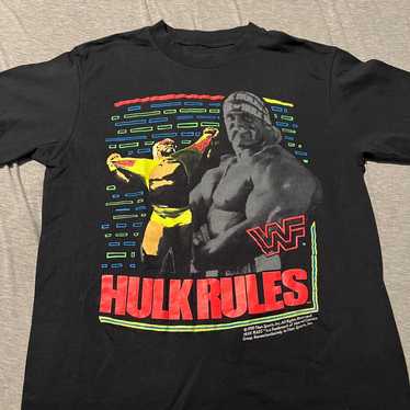 Hulk Hogan Hulk Rules Vintage WWF Shirt 1990 Adul… - image 1