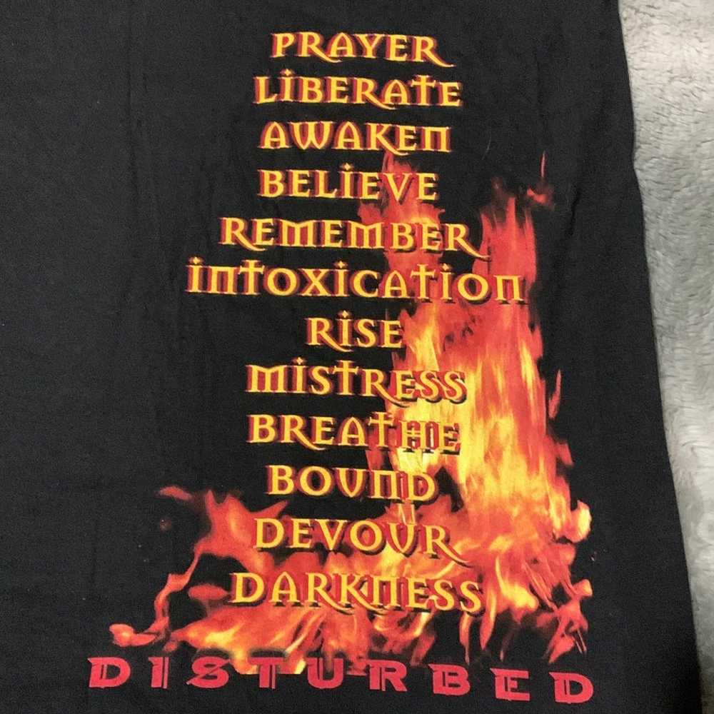 Disturbed Band T- Shirt XL 2002 Believe Album Rare - image 2