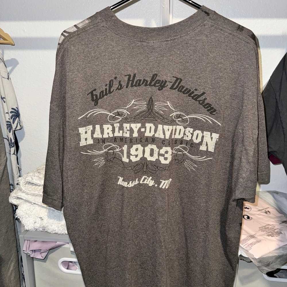 Harley-Davidson All Over Print Vintage Eagle Tshi… - image 3