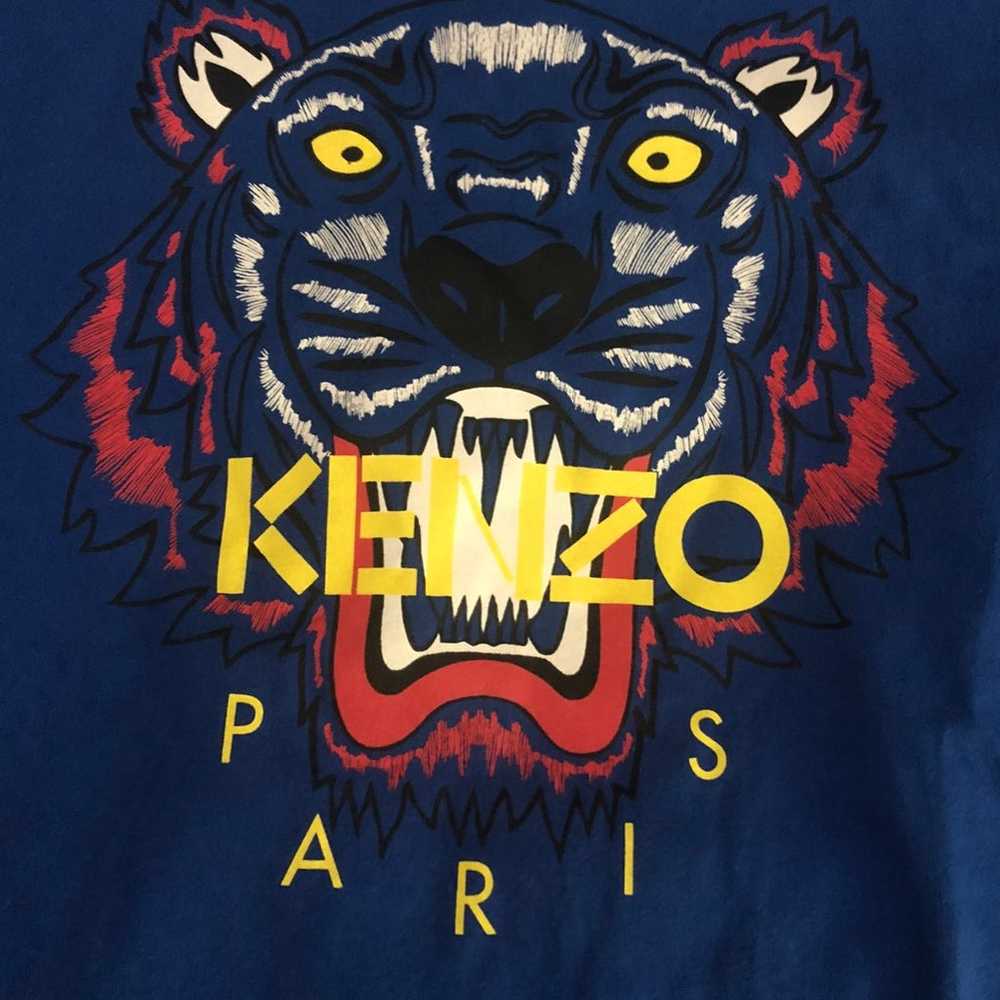 Kenzo Paris Blue Tiger Tee T Shirt Med - image 2
