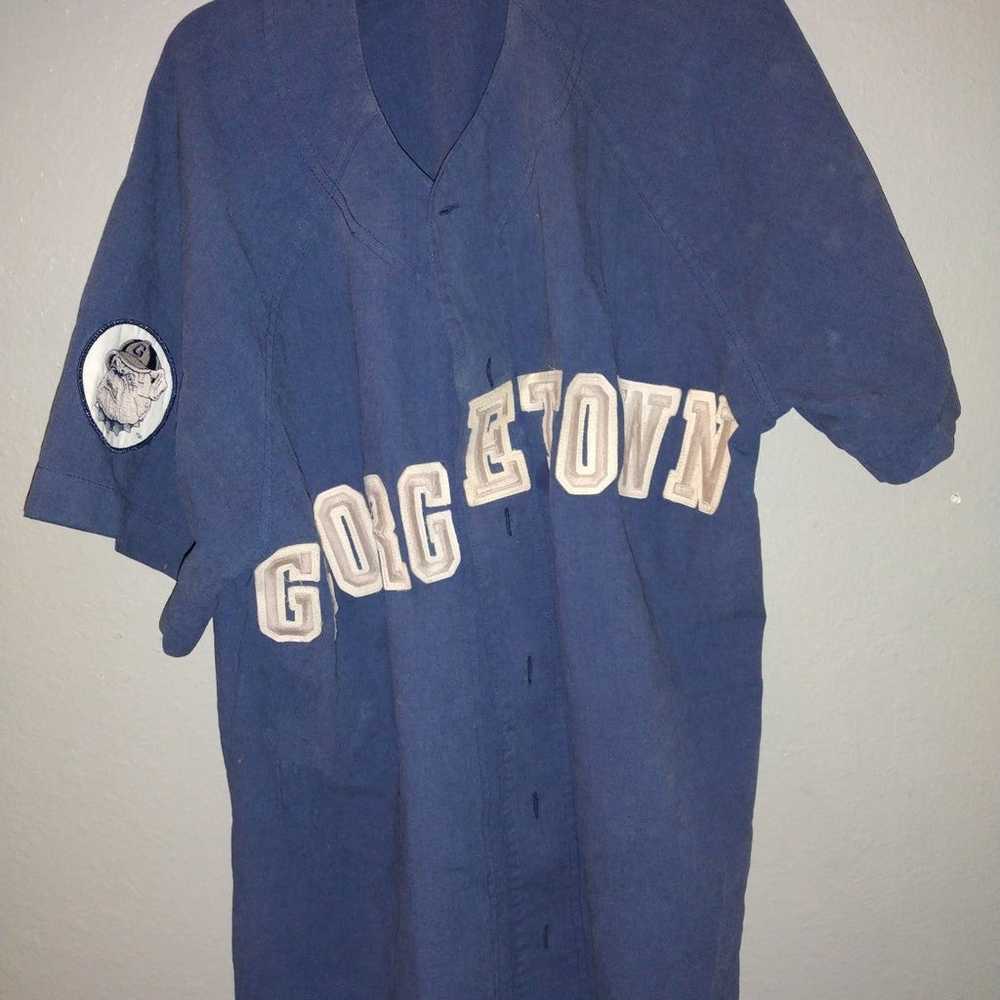 Vintage Nike Georgetown University Navy Baseball … - image 2