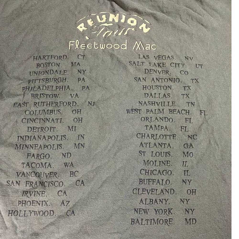 Vintage Fleetwood Mac Tour Shirt Reunion Giant XL… - image 5