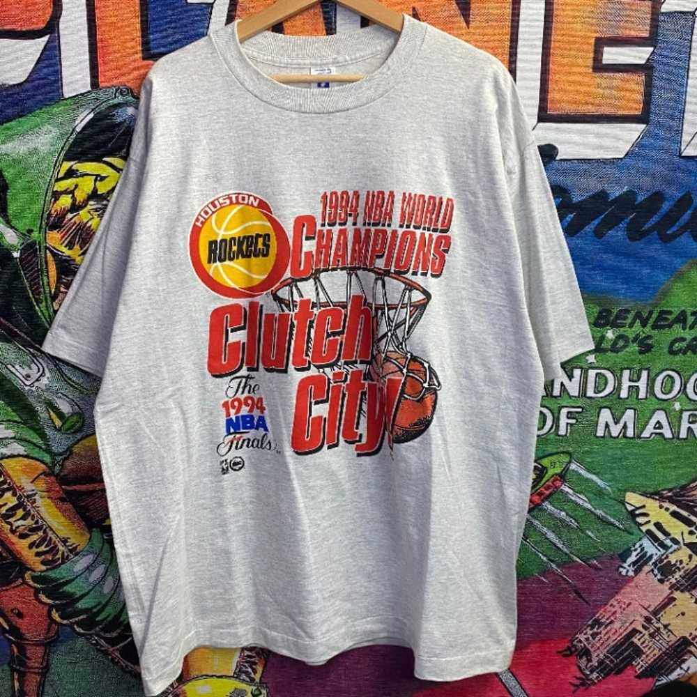 Vintage 90s NBA Houston Rockets Championship Tee … - image 1