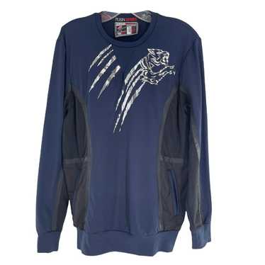 PLEIN SPORT NAVY LONG SLEEVE SHIRT WITH SILVER TI… - image 1