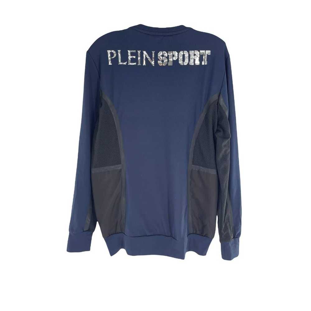 PLEIN SPORT NAVY LONG SLEEVE SHIRT WITH SILVER TI… - image 7