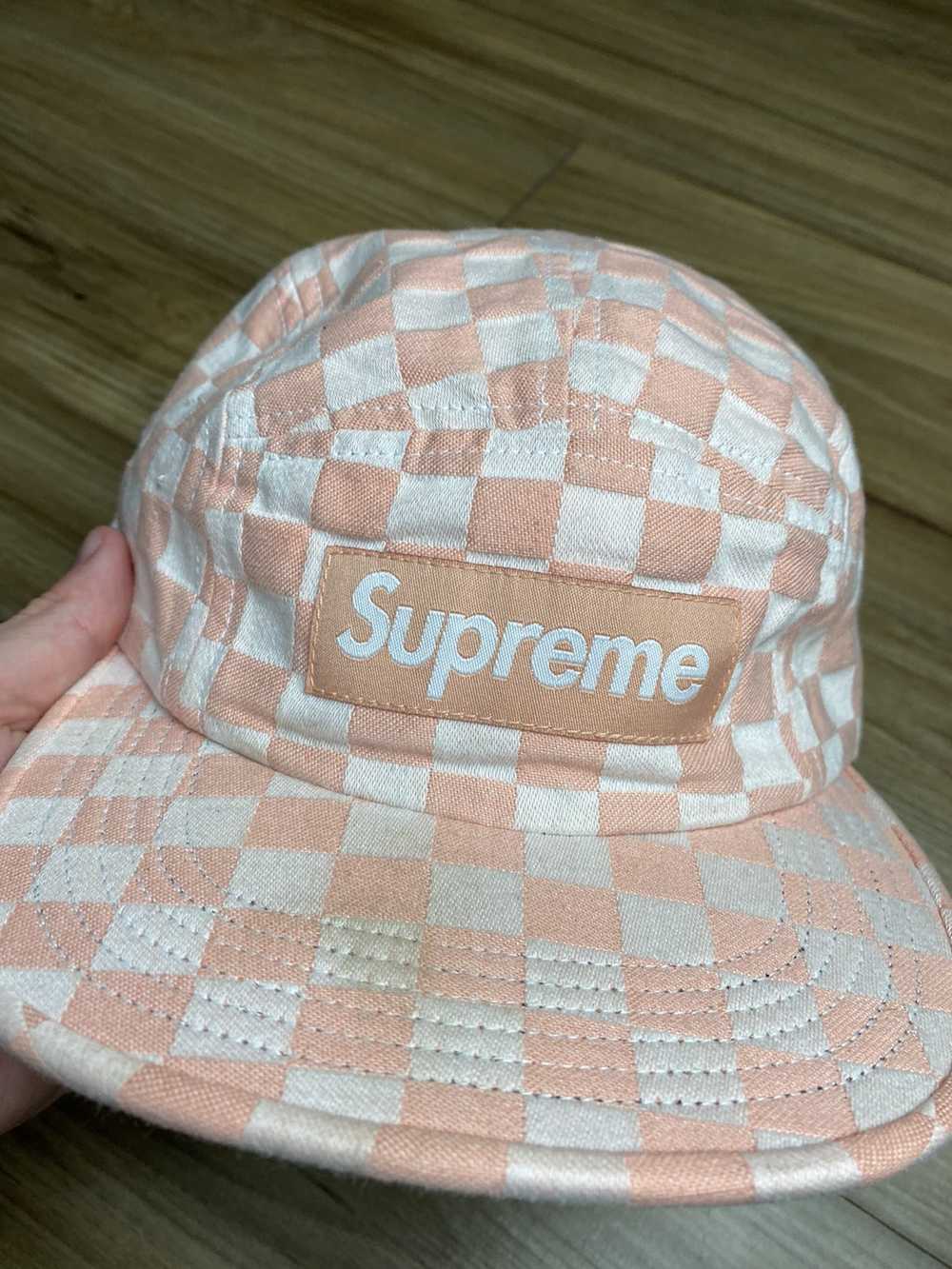 Supreme Supreme Checkered Hat Peach - image 2