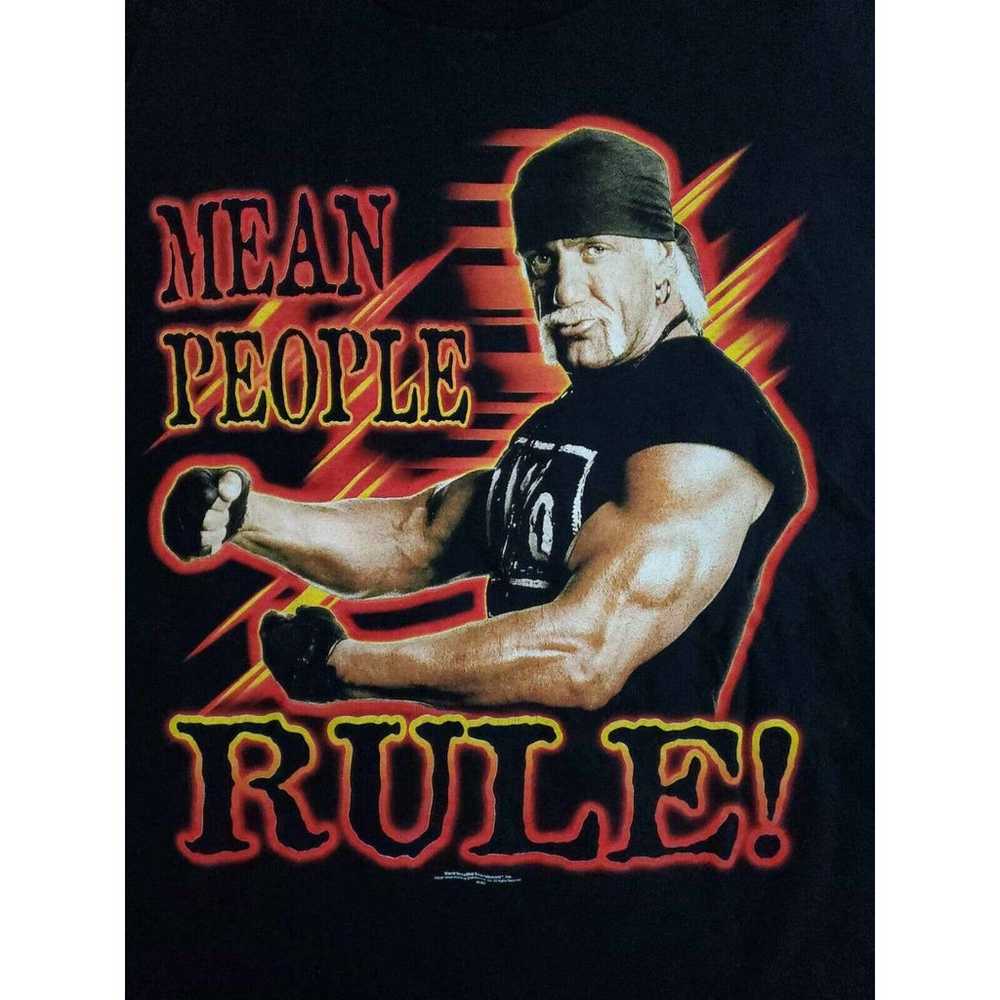 Vintage Rare Hollywood Hulk Hogan Shirt Medium Bl… - image 2