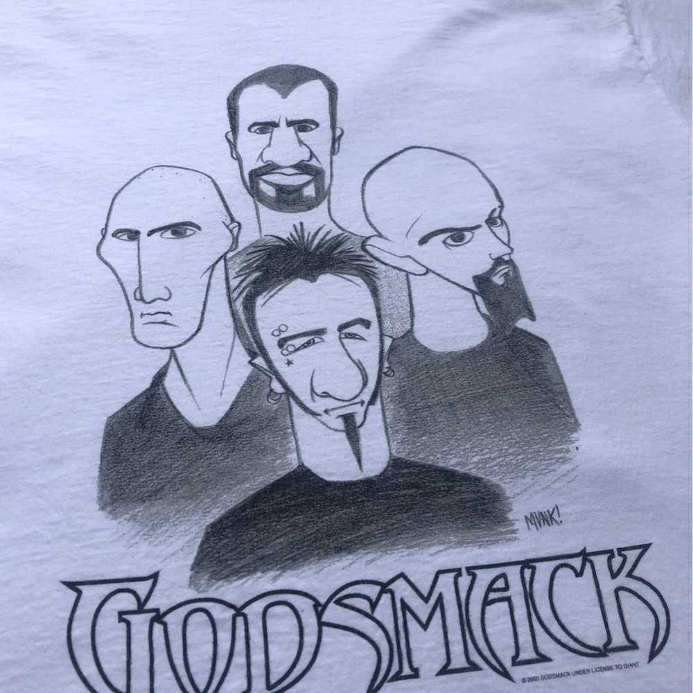 Vintage Rare Godsmack Pencil Drawing T-Shirt Men’… - image 2