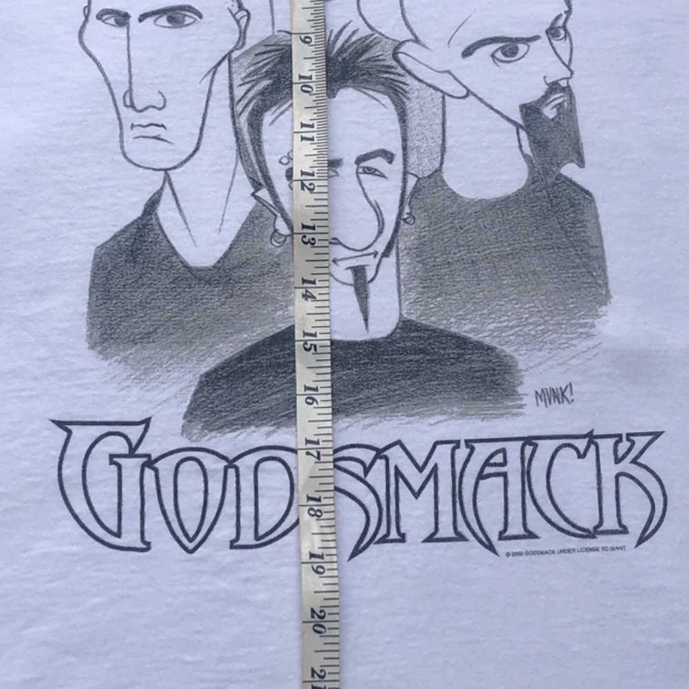 Vintage Rare Godsmack Pencil Drawing T-Shirt Men’… - image 6