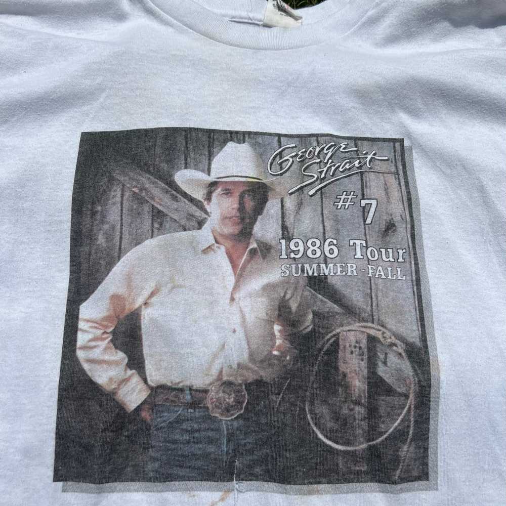 Vintage 80s George Strait Country Music Tour Shir… - image 3