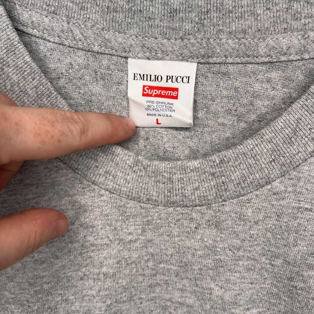 used grey supreme shirt size large - image 4