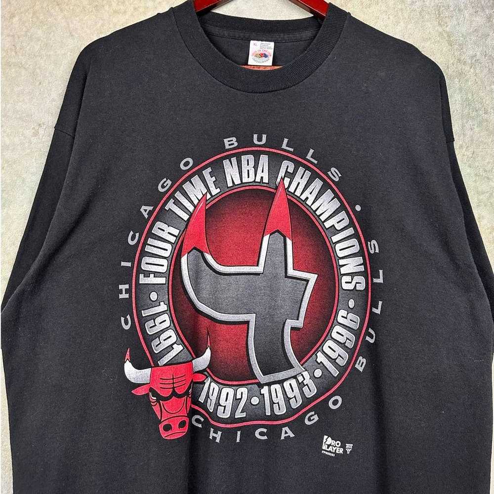 Vintage Chicago Bulls 1996 Champs T Shirt Men Sz … - image 4