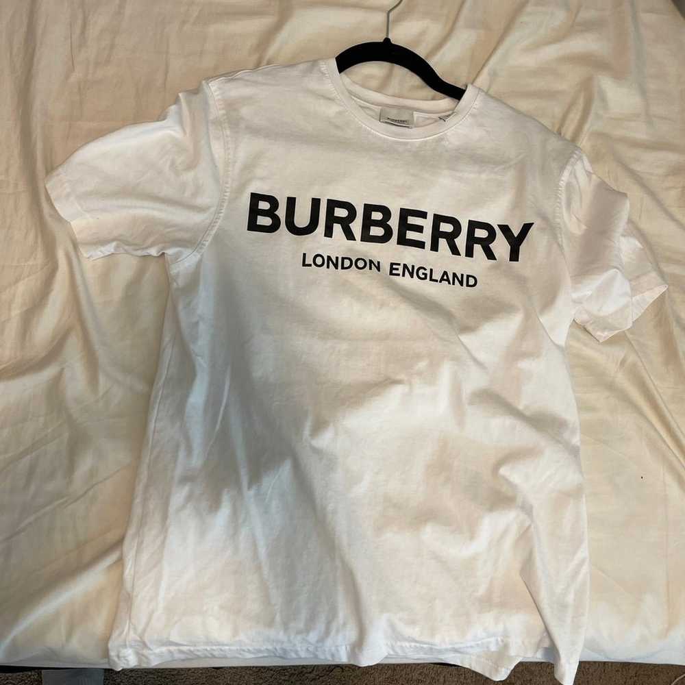 Burberry White logo t-shirt - image 1