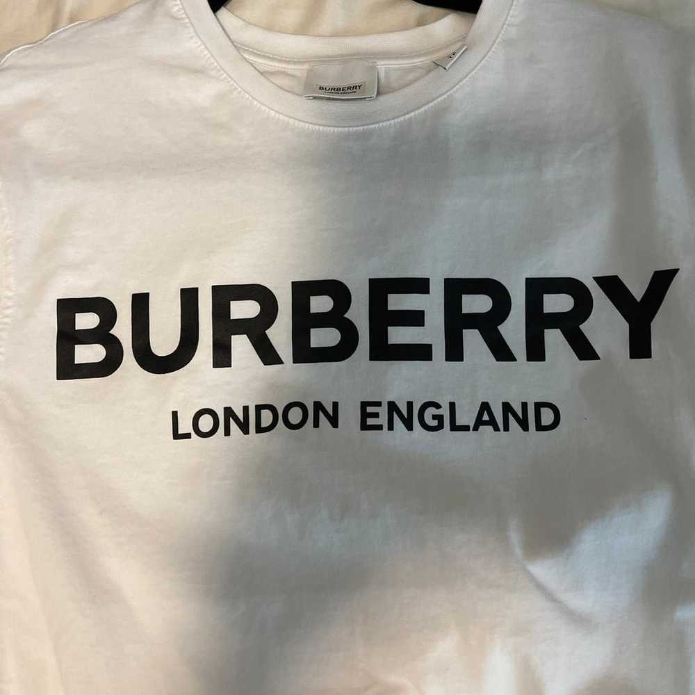 Burberry White logo t-shirt - image 2