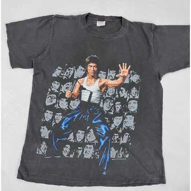VTG Bruce Lee 1997 Karate Graphic T Shirt Sz L Mad