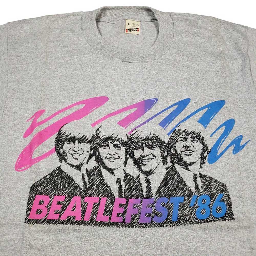 Vintage 1986 Beatlefest T-shirt L The Beatles 80s - image 1