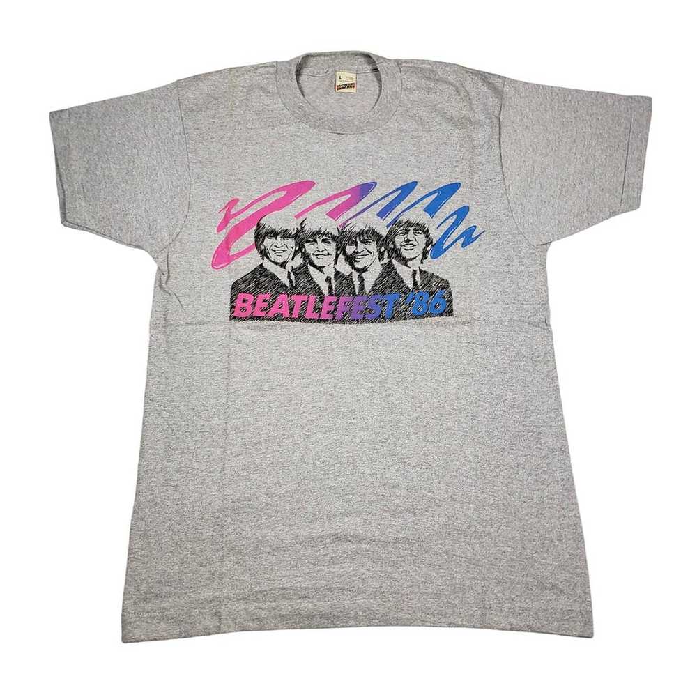 Vintage 1986 Beatlefest T-shirt L The Beatles 80s - image 2