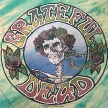 Vintage 1988 Grateful Dead Green Tie Dye T-Shirt … - image 1