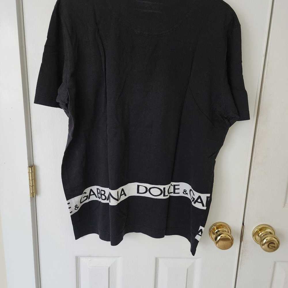 Dolce and Gabbana Logo Tape T-Shirt, Size 52 (Fit… - image 4