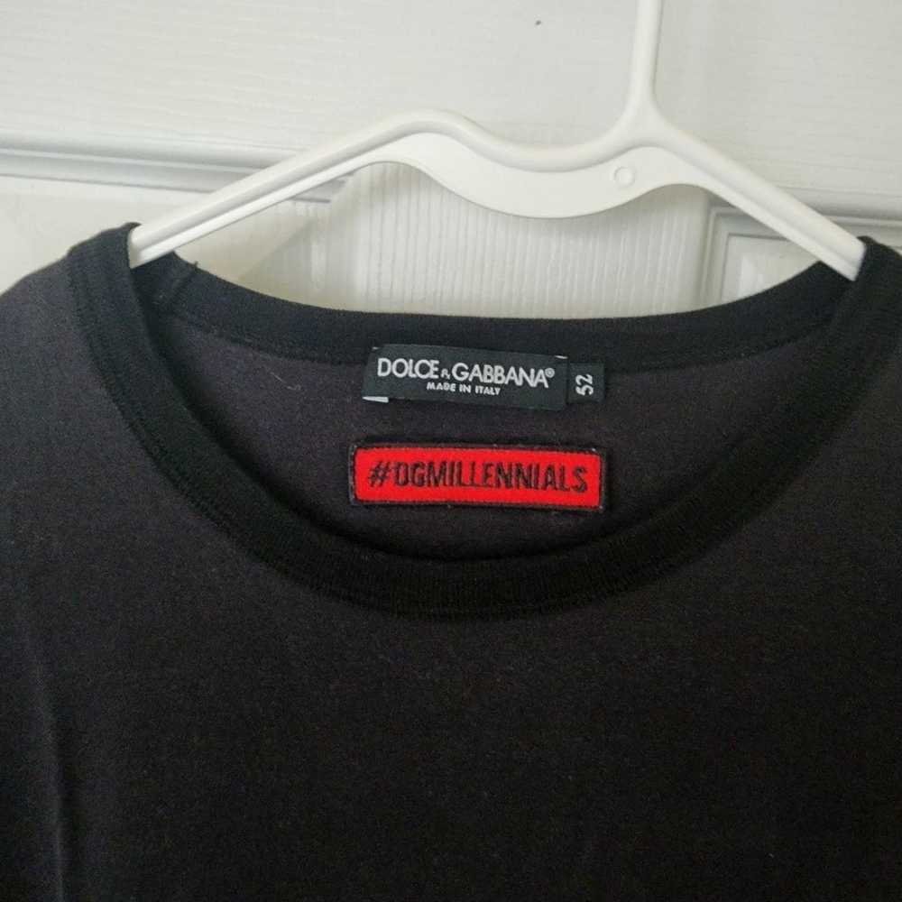 Dolce and Gabbana Logo Tape T-Shirt, Size 52 (Fit… - image 5