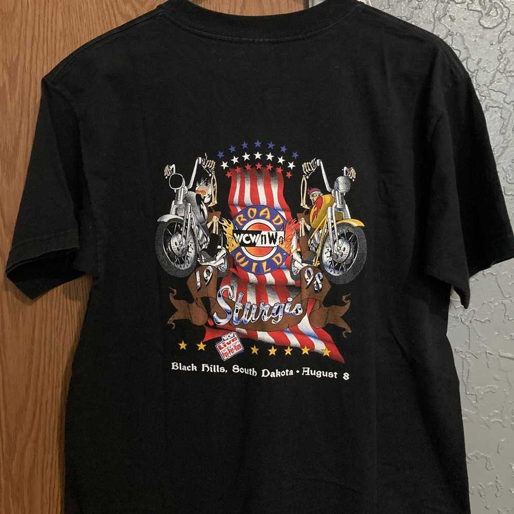 Rare Vintage WCW Road Wild 1998 Shirt M - image 4