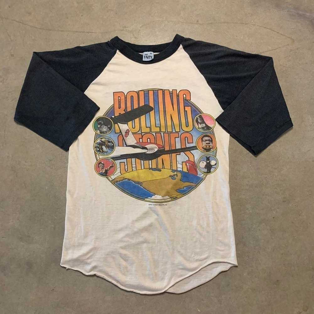 Vintage 80s Rolling Stones Tour Band Tshirt - image 1