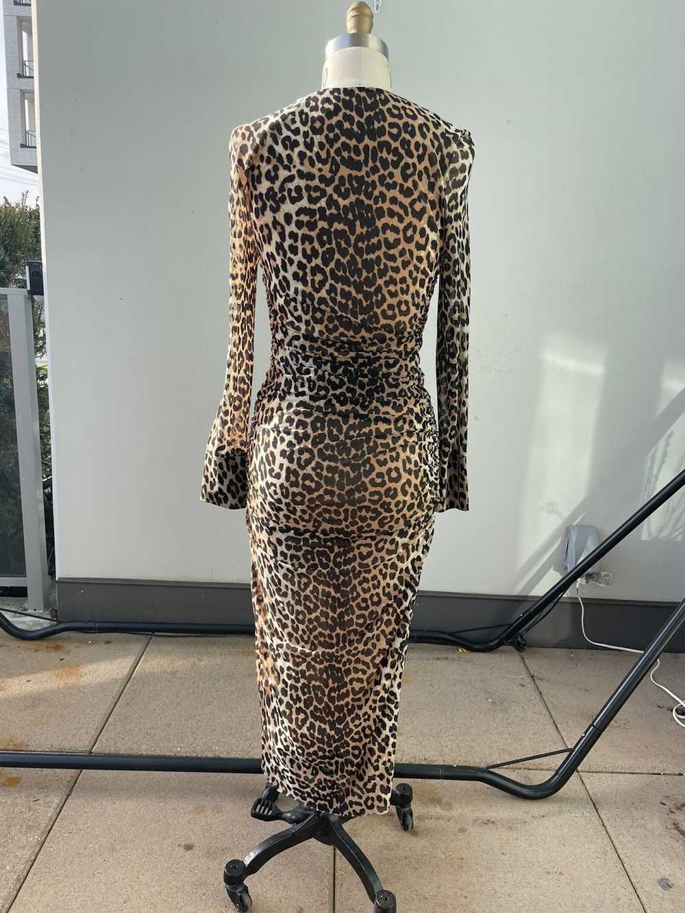 Ganni Leopard print mesh dress - image 3