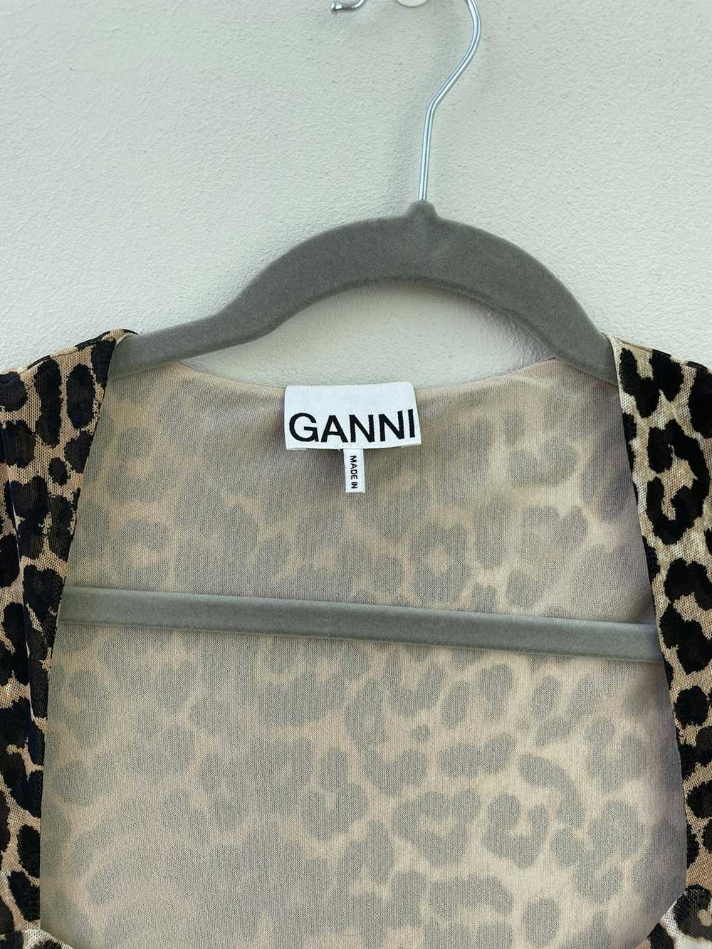 Ganni Leopard print mesh dress - image 5