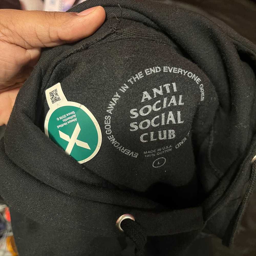 anti social social club hoodie - image 2