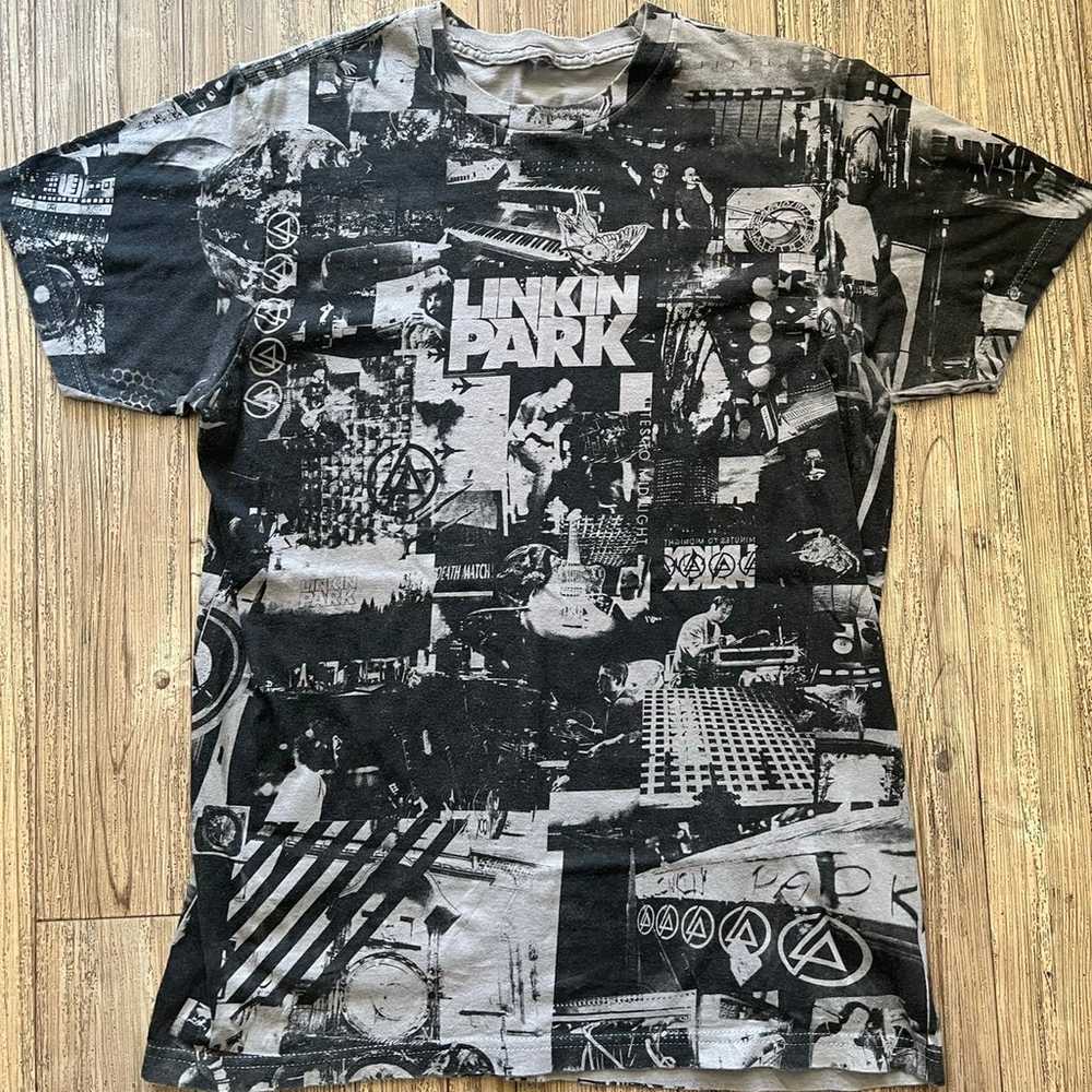 Vintage Linkin Park All Over Print Shirt Size Med… - image 2