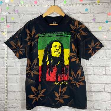 Bob Marley Men T-Shirt Medium White The Wailers Movement Of The Jah People  Tee