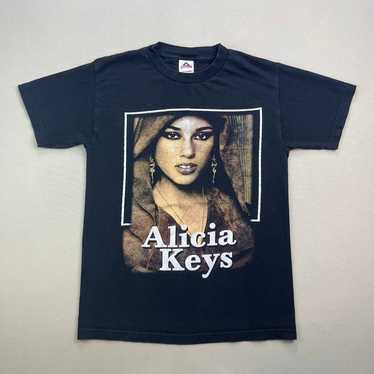 Vintage Alicia Keys T-Shirt Adult Small Black Dia… - image 1